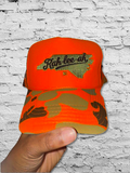 Rah-lee-ah™ Trucker Hat Neon Orange Camo